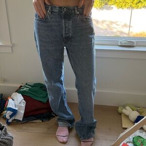 Frame Denim Women's Straight Leg Jeans in Blue